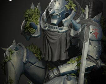 Alphonse Elric / Full Metal Alchemist / Anime Manga Armor Alchemist ∞ Figurine en résine ∞ Modèle ∞ Sculpture ∞ Statue ∞ Décoration ∞ Peinture