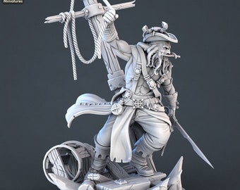 Captain Pirate Octopus / Davy Jones / Tentacle Boss 28 32 75 mm∞ Tabletop Games ∞ D&D Dungeons and Dragons ∞ Wargaming ∞ Pathfinder