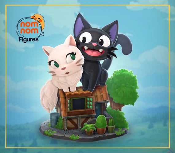 Kiki's Delivery Service Jiji / Anime / Cat Witch Girl ∞ Resin