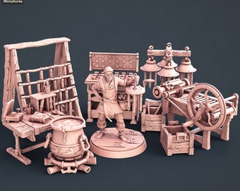 Candle Maker Artisan Artist Merchant Shop NPC 28mm 32mm ∞ Tabletop Games ∞ D&D Dungeons and Dragons ∞ Wargaming ∞ Pathfinder