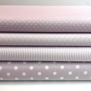 Paquet de tissus rose poussiéreux 4 tissus chacun 50 x 150 cm tissus patchwork paquet de couture tissus en coton image 1