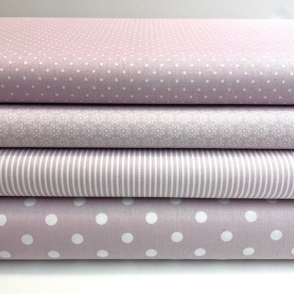 Stoffpaket dusty rose  4 Stoffe je 50 x 150 cm * Patchworkstoffe * Nähpaket * Baumwollstoffe