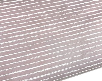 Cotton popelin weaving material powder pink with stripes 50 cm x 145 cm
