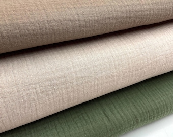 Muslin fabric double gauze natural colors muslin cloth muslin