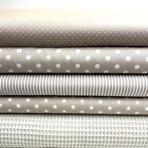 Fabric package sand/light beige woven fabric and waffle lpique