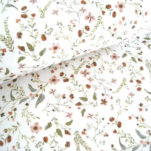 Cotton fabric woven Millefleurs * Scattered flowers * OekoTex Standard 100 * 50 cm x 150 cm