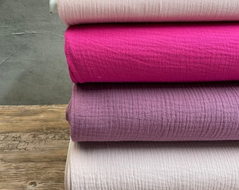 Muslin Fabric Double Gauze pink shades Muslin cloth Muslin