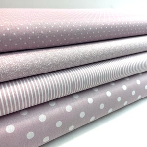 Fabric package dusty rose 4 fabrics each 50 x 150 cm Patchwork fabrics Sewing package Cotton fabrics image 2