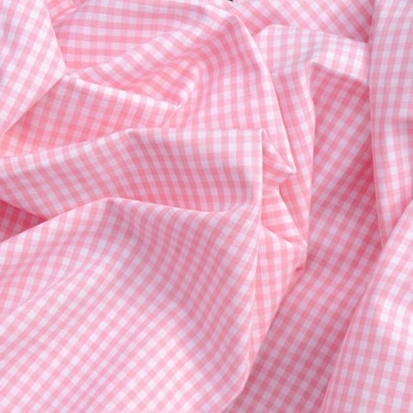 Vichy Stoff rosa kariert 3 mm