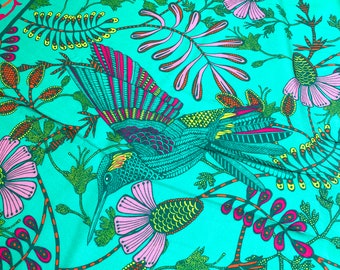 Colorful viscose pareo panel in turquoise