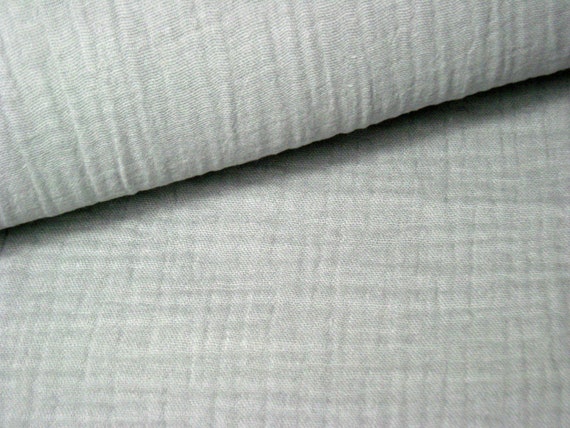 Musselin Double Gauze Farbe hellgrau Mulltuch Italia