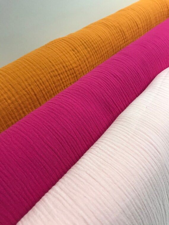 Musselin-Stoffpaket Double Gauze Stücke je 50cm x 135cm rosa