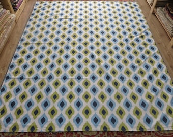 Double Sided Ikat Design Washable Tablecloth