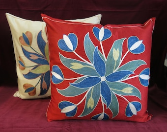 Fine quality silk embroidery cushion covers