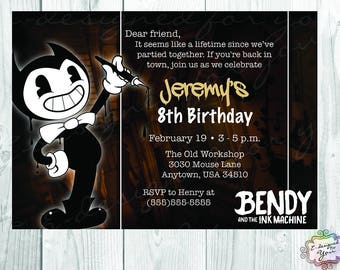 Bendy and the Ink Machine Digital Invitation