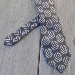 Vintage grey silk tie CLAUDE MONTANA 148x9.5 image 1