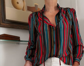 Vintage colored striped shirt Size M