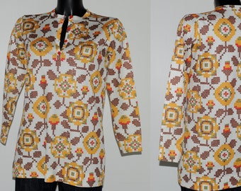 Top vintage 70's multicolore Taille 38 FR