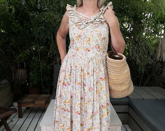 Vintage 90s floral dress INDIA TONIC by TRICOBEL Size L