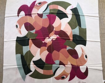 Foulard Carré En Soie André Claude CANOVA - Multicouleur - Occasion - Accessoire élégant Pour Femme