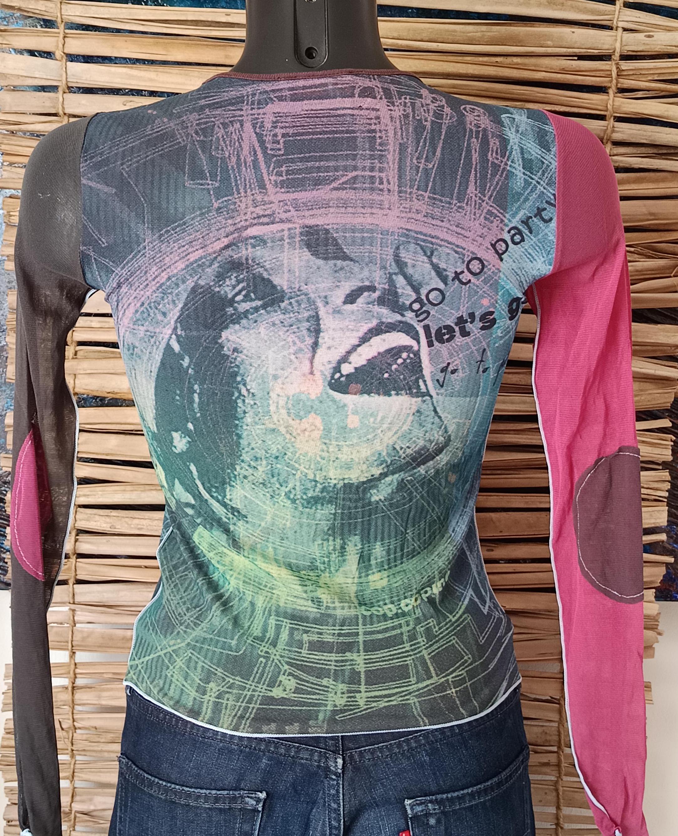 cop.copine France製y2kFairygrange archive Vintage Y2k Women's Mesh Top - Cop Copine Model Flying - Size 1