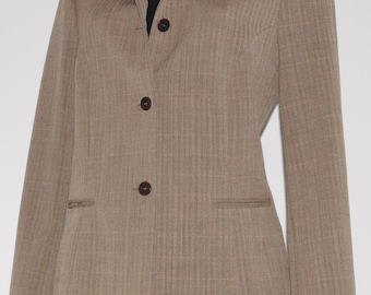 Vintage LOLA beige brown skirt suit Size 42 FR