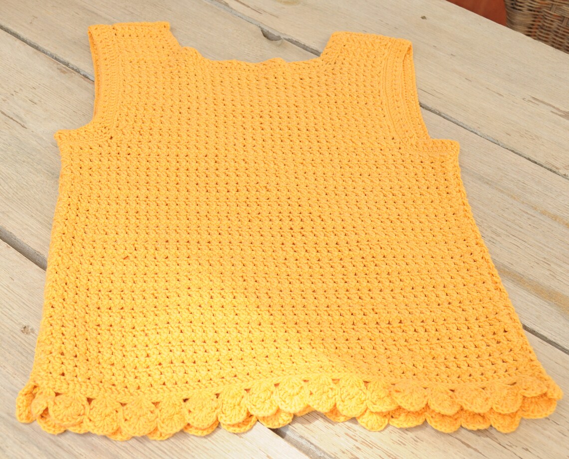 Yellow Crochet Italian top