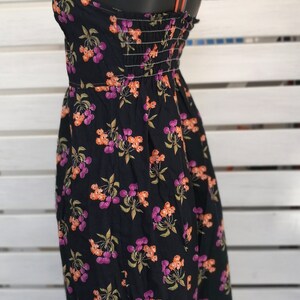 Vintage 70s floral smock back strap dress Size 36 FR image 6