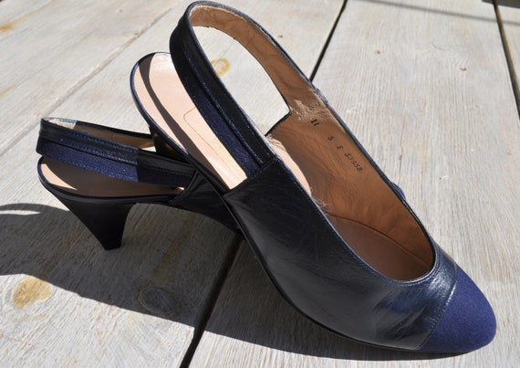 navy slingback shoes uk