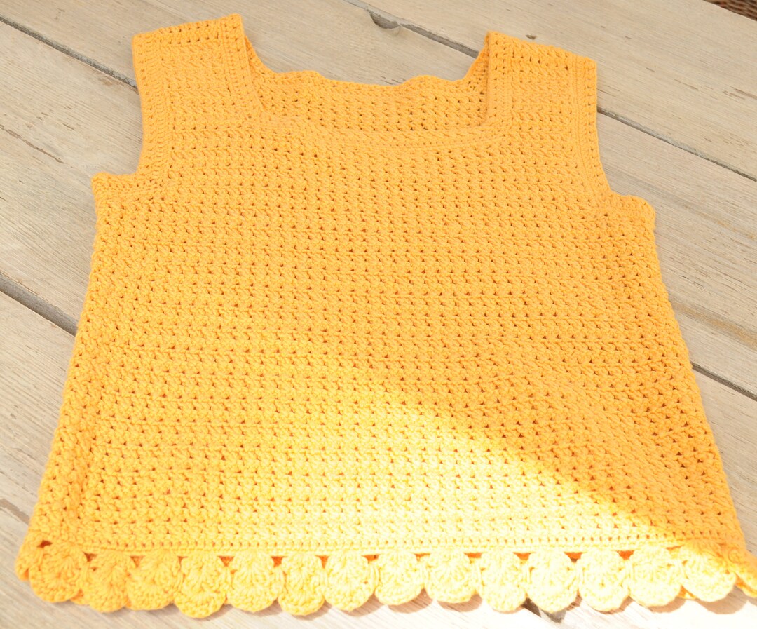 Yellow Crochet Italian top main image 1