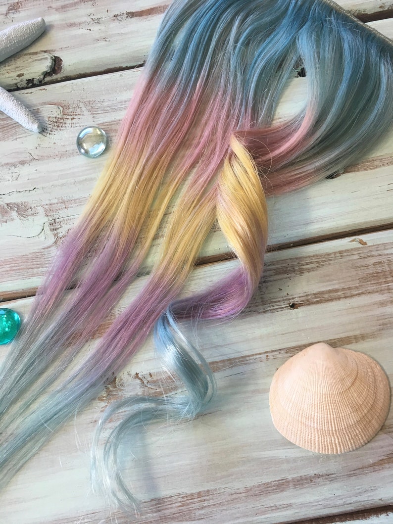 Ombre Hair Extensions Ready To Ship Clip In Hairpastel Etsy