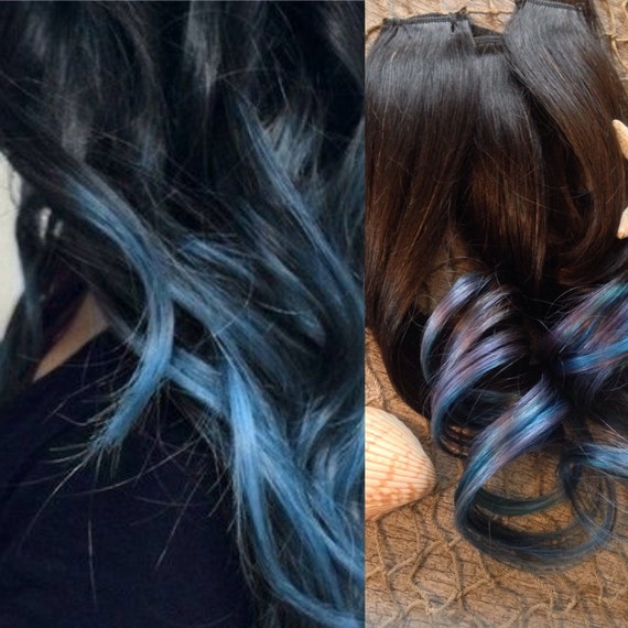 Dip Dye Hair Extensions Ombre Hair Extensions Hair Extensions Clip In Blue Hair Teal Hair Thick Hair Brown Hair Mermaid Hair