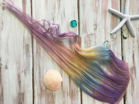 Ombre Hair Extensions Clip In Hairpastel Hair Rainbow Hair Etsy