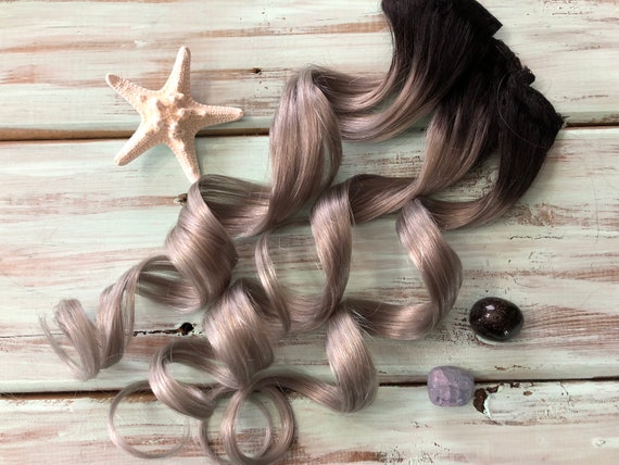 Grey Hair Extensions Silver Hair Ombre Hair Clip In Hair 1b Hair Human Hair Mermaid Hair Ocean Locks Hair