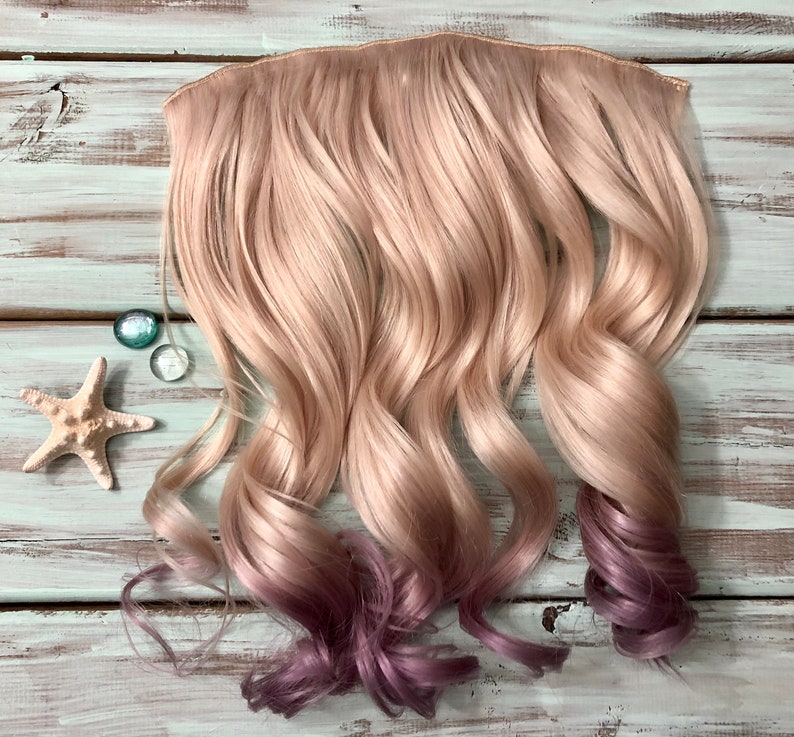 Halo Hair Extensions Blonde Hair Ombre Hair Clip In Hair Etsy