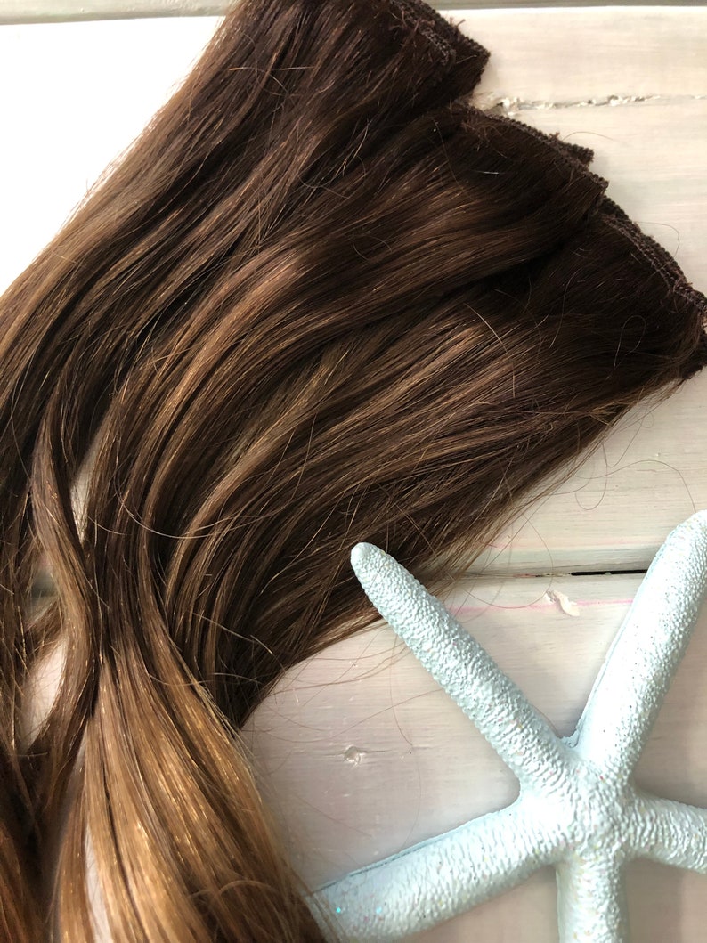 Ombre Hair Extensions Medium Brown Hair Blonde Hair Human Etsy