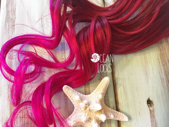 Red Hair Extensions Hair Extensions Clip In Valentines Day Etsy