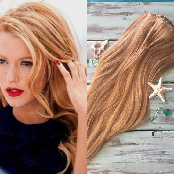 Strawberry Blonde Clip In Hair Extensions Mermaid Hair Etsy