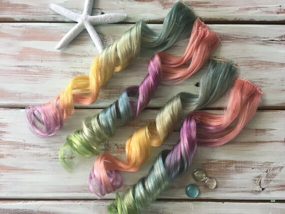 Ombre Hair Extensions Pastel Hair Rainbow Hair Yellow Hair Etsy