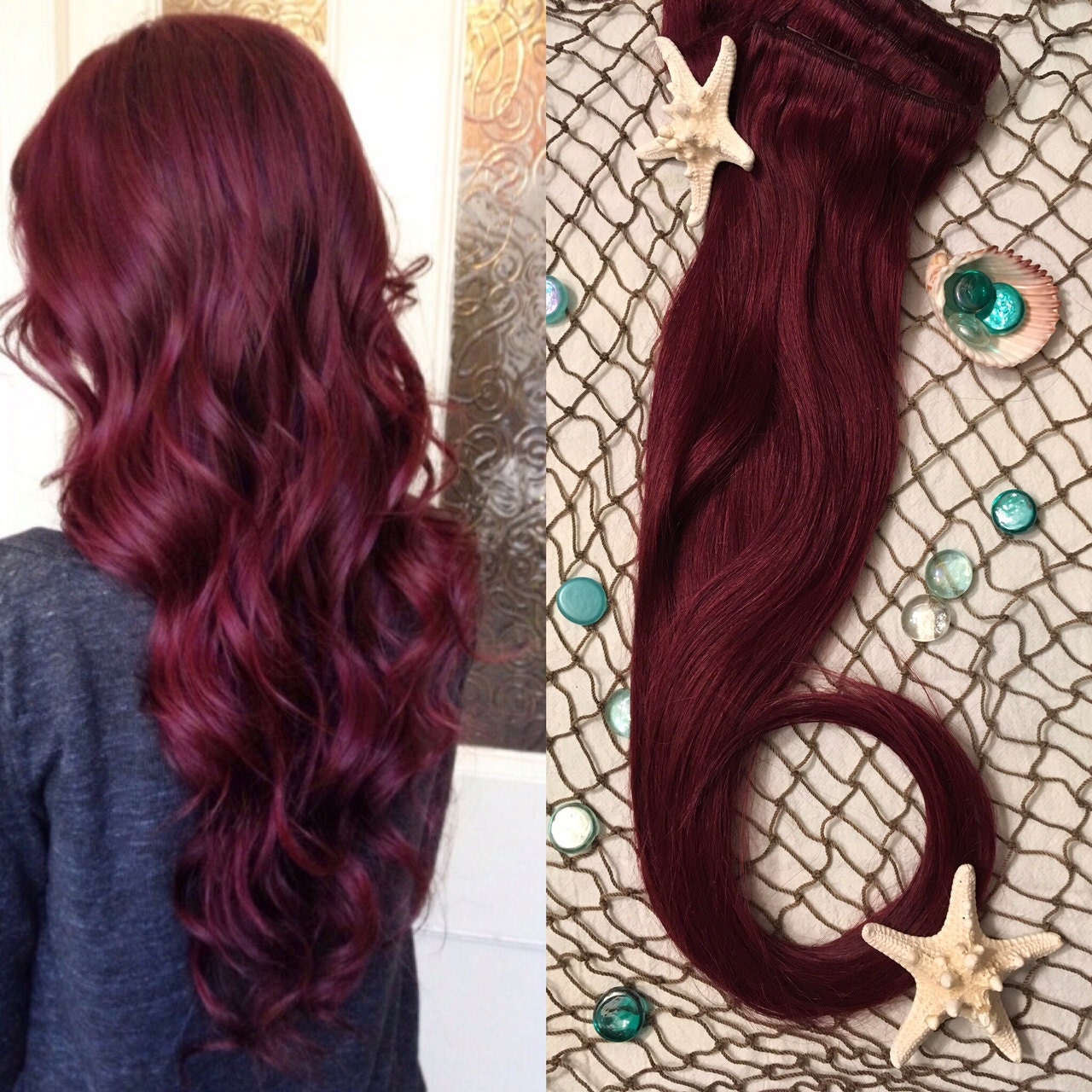 hair extensions red