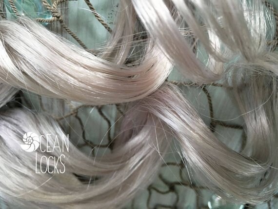 Human Hair Extensions Hair Extensions Clip In White Hair Etsy