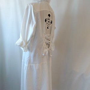 Loose white tunic,  white kaftan, tea party dress, garden party dress, holiday dress, plus size white tunic, goddess dress, changed clothes,