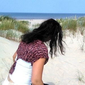 Bolero shrug, knitted shrug, summer bolero shrug, jacket, beach bolero, boho hippie shoulder summer cape, loosely knitted shoulders,