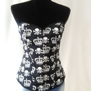 gothic style, gothic clothing, black corset, black goth corset, white with black, vintage halloween corset, bustier corset