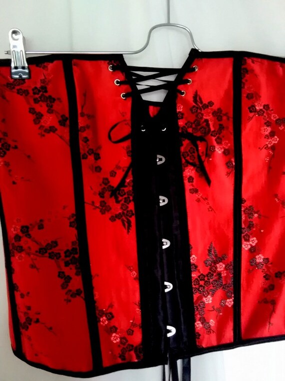 Plus size corset,corset,sexy corset,corset top,red