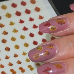 Autumn Leaves Nail Stickers 4 (100+Stickers per sheet)