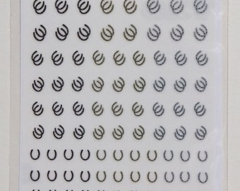 Horse Shoe Nail Stickers 4 (100+Sticker)
