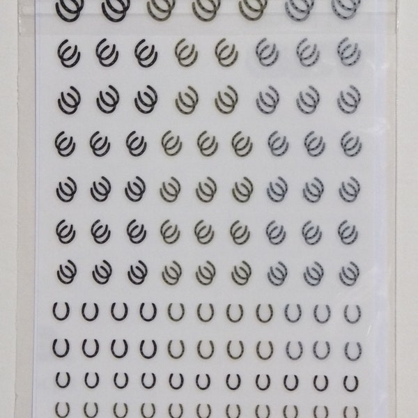 Horse Shoe Nail Stickers 4 (100+Sticker)