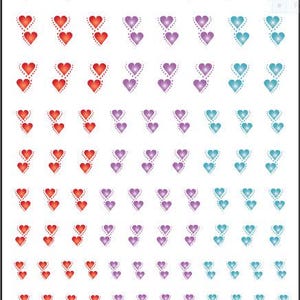 Hearts Nail Stickers 4-2 (100+Stickers)