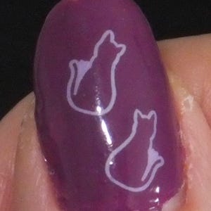 Cat Outline Nail Stickers (100+Stickers)